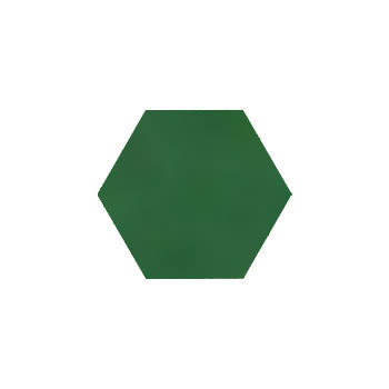 Mosaic House Moroccan tile 4x4 Hexagon Custom Color Green  solid cement, encaustic, loose, size 